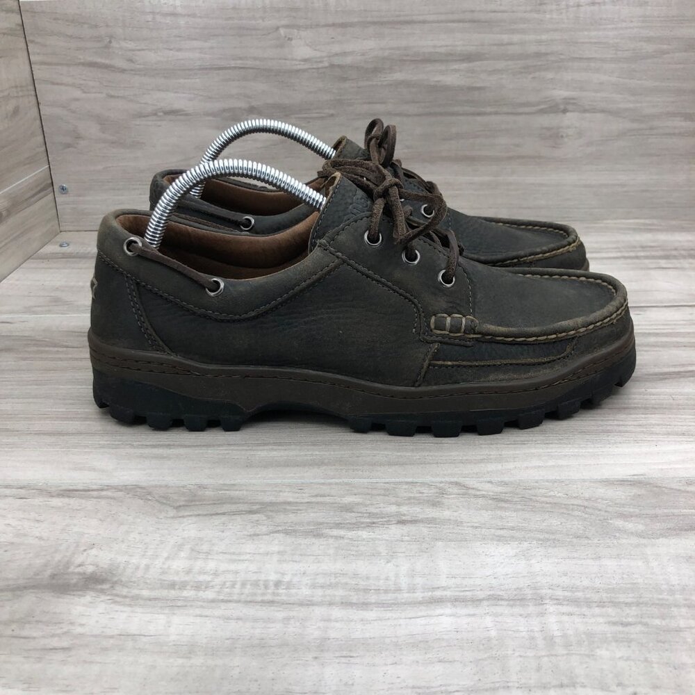 Rocky Outback Shoes Men's 9M Brown Lether Lace Up Moc Toe